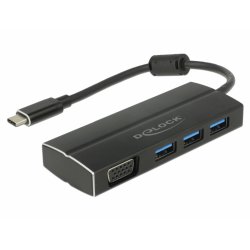 DeLOCK 63932 notebook dock/port replicator USB 3.2 Gen 1 (3.1 Gen 1) Type-C Black