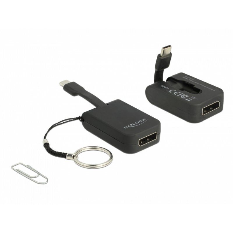 DeLOCK 63940 câble vidéo et adaptateur 0,03 m USB Type-C DisplayPort Noir