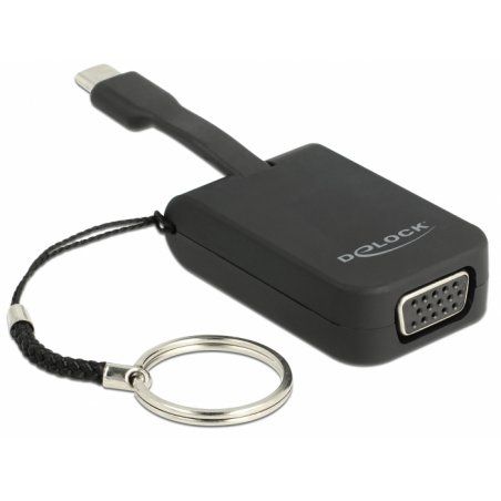 DeLOCK 63941 câble vidéo et adaptateur 0,03 m USB Type-C VGA (D-Sub) Noir