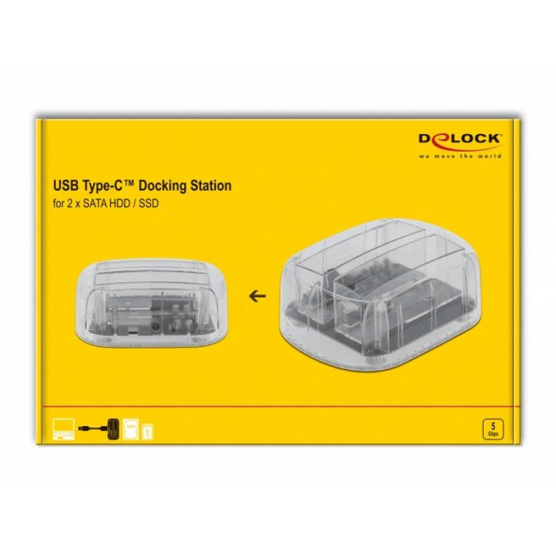 DeLOCK USB C DS  2x SATA HDD / SSD