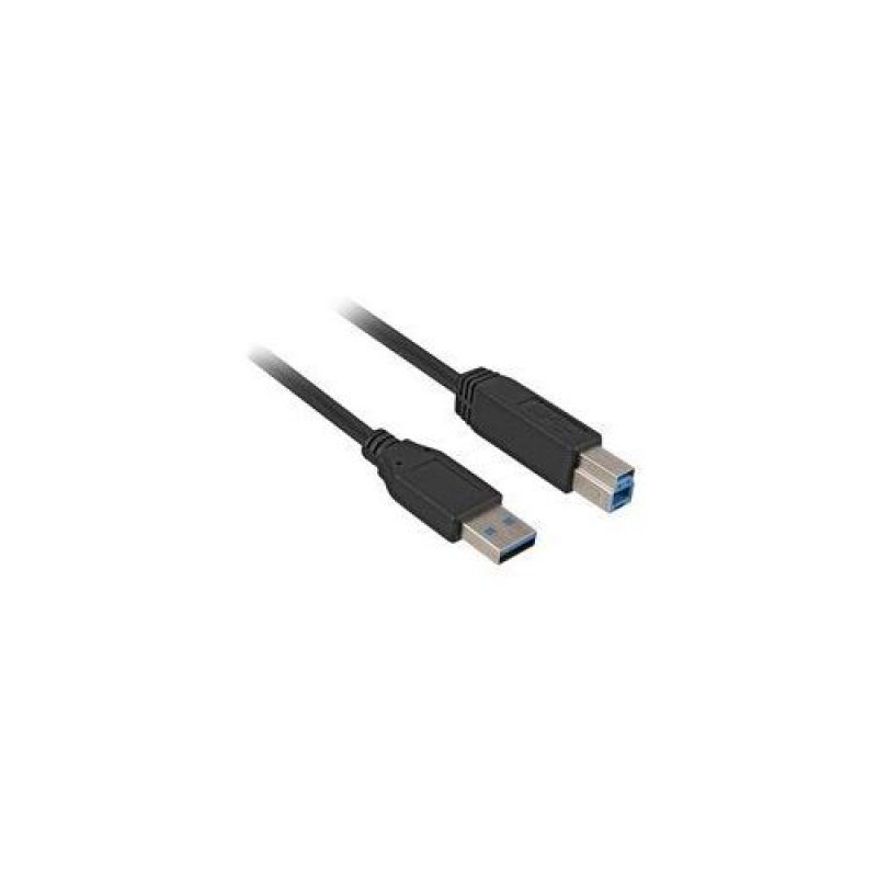 Sharkoon 1m, USB3.0-A/USB3.0-B USB cable USB 3.2 Gen 1 (3.1 Gen 1) USB A USB B Black
