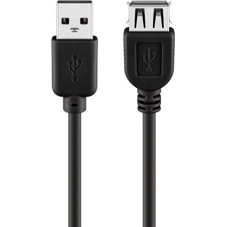 Goobay 68905 USB cable 5 m USB 2.0 USB A Black