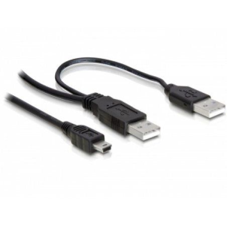 DeLOCK Y-Kabel 2x USB2.0 - USB mini 5p. | St-St-St