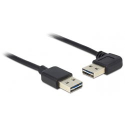DeLOCK 1m USB 2.0 A m/m 90° USB cable USB A Black