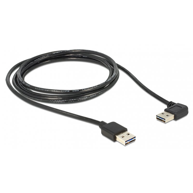 DeLOCK USB 2.0 A-A 90° Easy USB    bk 1m