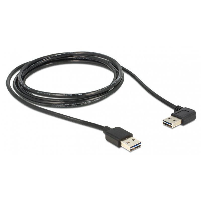 DeLOCK USB 2.0 A-A 90° Easy USB    bk 5m