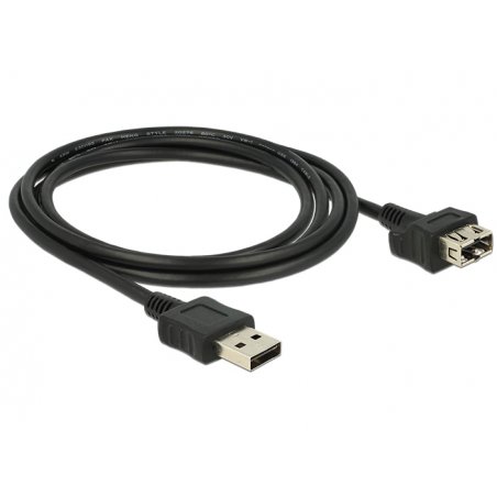 DeLOCK 2m 2xUSB2.0-A USB cable USB 2.0 USB A Black