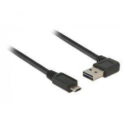 DeLOCK 0.5m, USB2.0-A/USB2.0 Micro-B USB cable USB A Micro-USB B Black