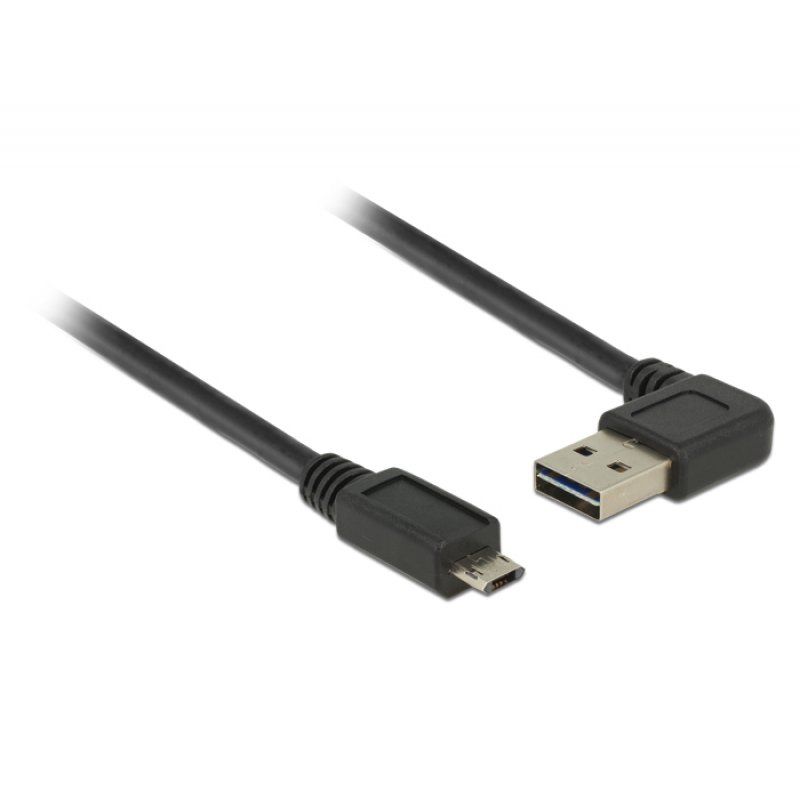 DeLOCK 2m, USB2.0-A/USB2.0 Micro-B USB cable USB A Micro-USB B Black