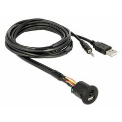 DeLOCK USB-A+Klinke St/Bu           1,5m | Klinke 3,5mm 4Pin