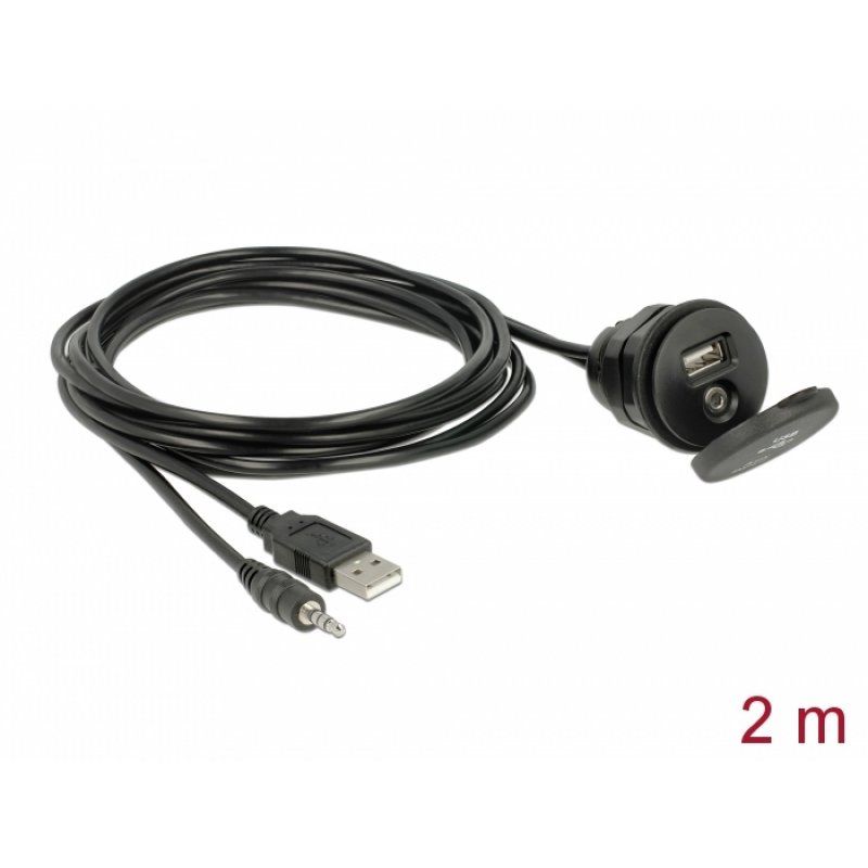 DeLOCK USB-A+Klinke St/Bu             2m | Klinke 3,5mm 4Pin