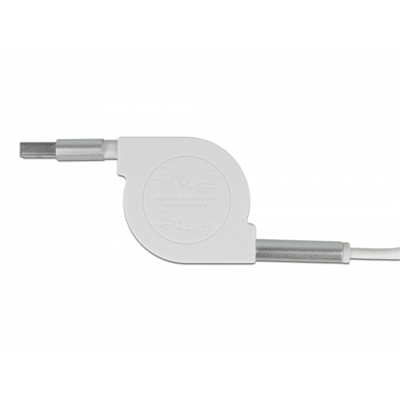 DeLOCK 85850 câble USB 0,98 m USB 2.0 USB A USB C/Micro-USB B/Lightning Argent, Blanc