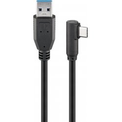 goobay USB-C StUSB A 3.0 90° St bk 1,5m
