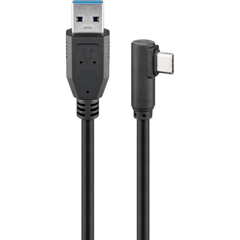 goobay USB-C StUSB A 3.0 90° St bk 1,5m