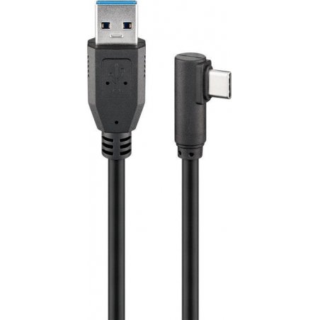 goobay USB-C StUSB A 3.0 90° St bk 1,5m