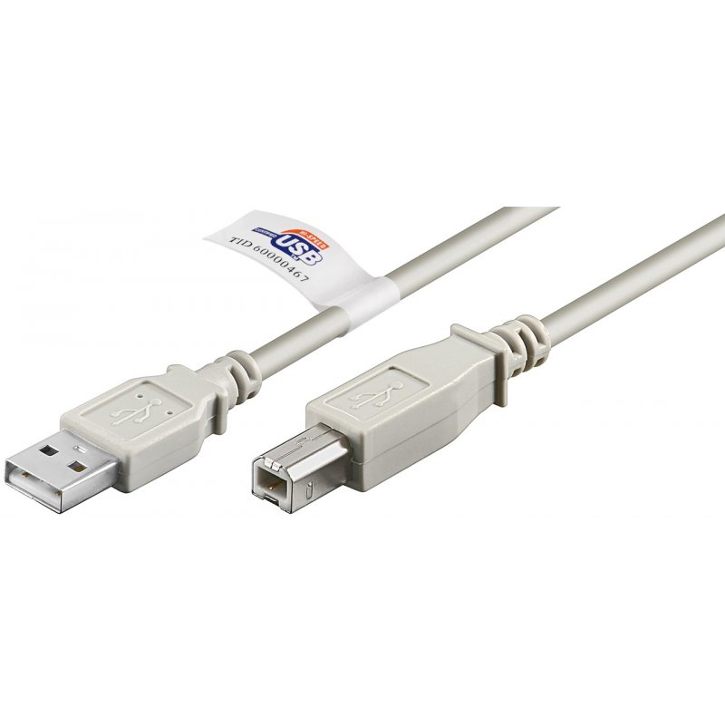 goobay USB2.0 St.A-St.B          gy 5,0m | UL Zertifiziert