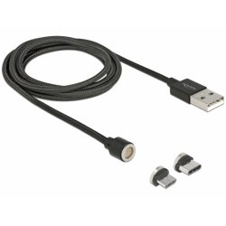 DeLOCK 85723 câble USB 1,1 m USB 2.0 USB A USB C/Micro-USB B Noir