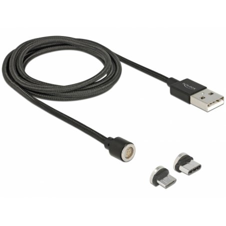 DeLOCK magnet. USB Set f. USB C  bk 1,1m | Daten- und Ladekabelset