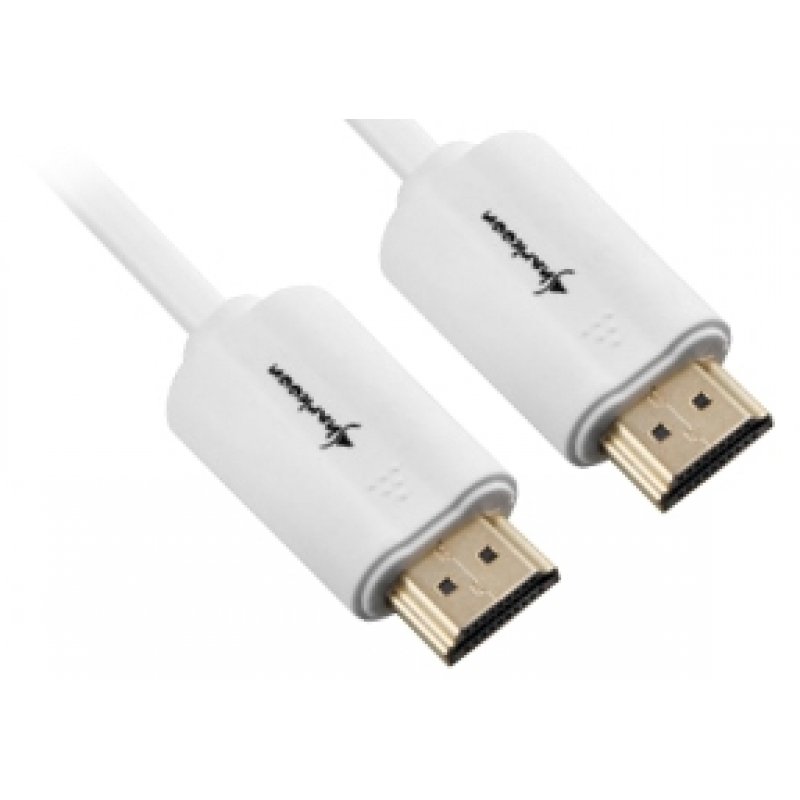 Sharkoon 1m, 2xHDMI câble HDMI HDMI Type A (Standard) Blanc