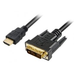 SHA  HDMI  - DVI-D (18+1)      bk  1,0m