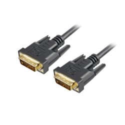 Sharkoon DVI-D/DVI-D (24+1), 1 m DVI cable Black