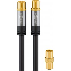 goobay TV Antennenk. 135dB        bk 10m | 4x geschirmt