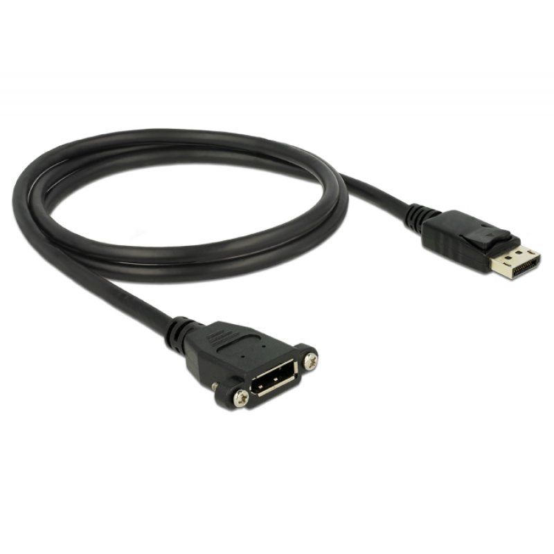 DeLOCK 1m M-F DisplayPort Black