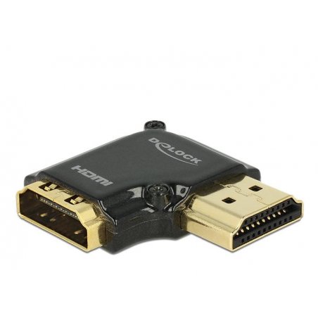 DeLOCK HDMI-A/HDMI-A, F/M, 90° Black