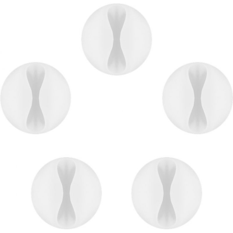 Goobay Cable Management 1 Slot, White, 5 pcs