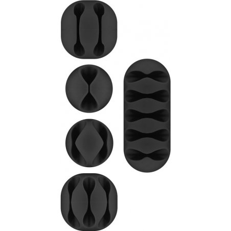 Goobay 70683 cable organizer Desk/Wall Cable clip Black 5 pc(s)
