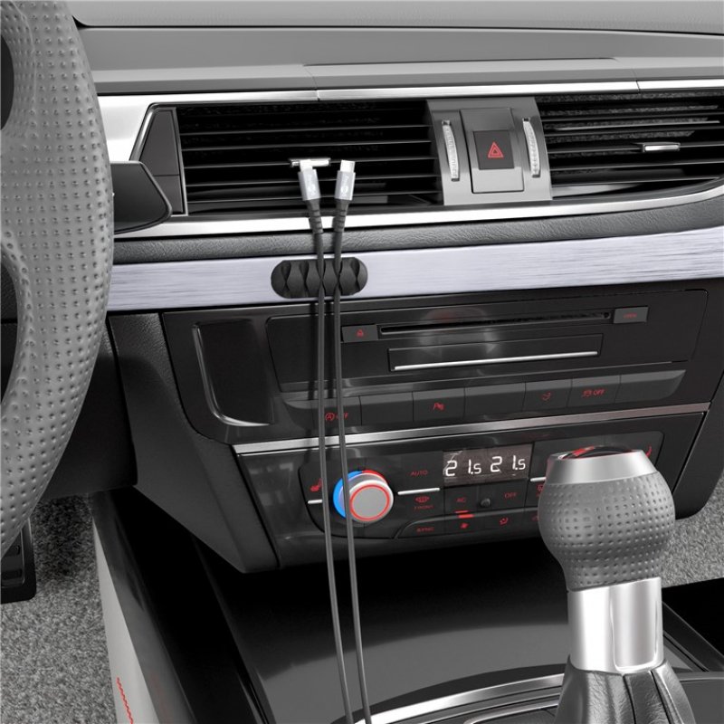 Goobay 70683 cable organizer Desk/Wall Cable clip Black 5 pc(s)