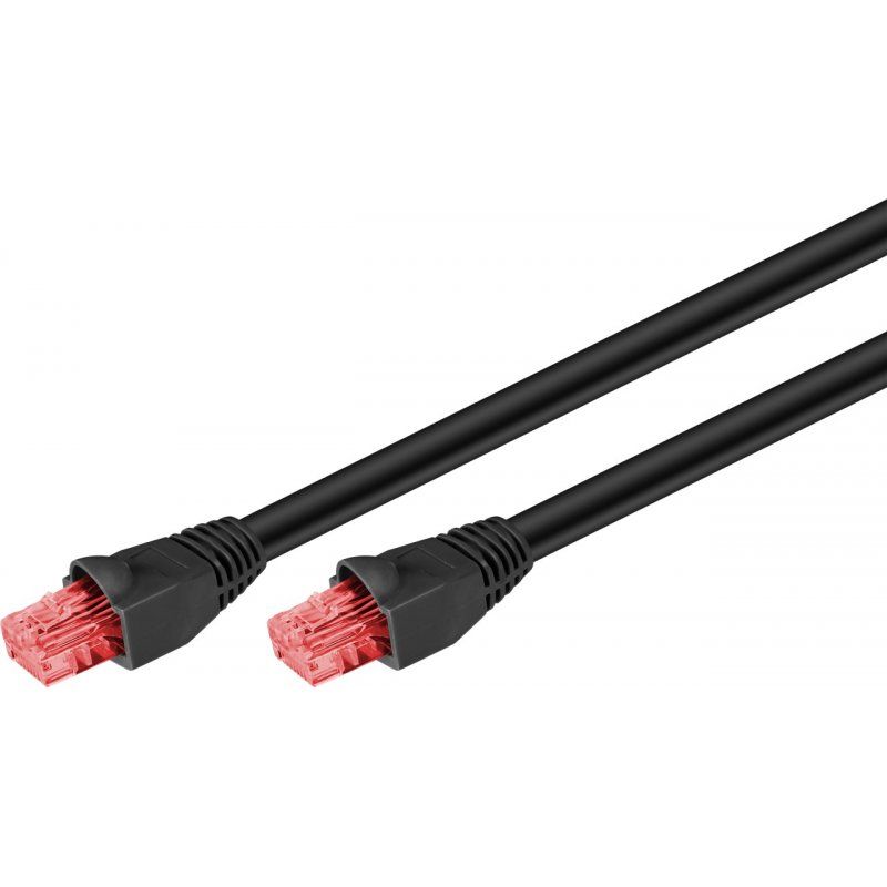 goobay CAT6 Outdoor-Patch. U/UTP  bk 40m