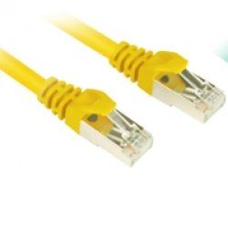 Sharkoon 1m Cat.6 S/FTP câble de réseau Jaune Cat6 S/FTP (S-STP)