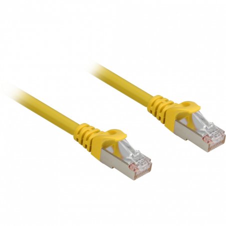 Sharkoon RJ45 CAT.6a SFTP LSOH  ye 0,25m | Halogenfrei