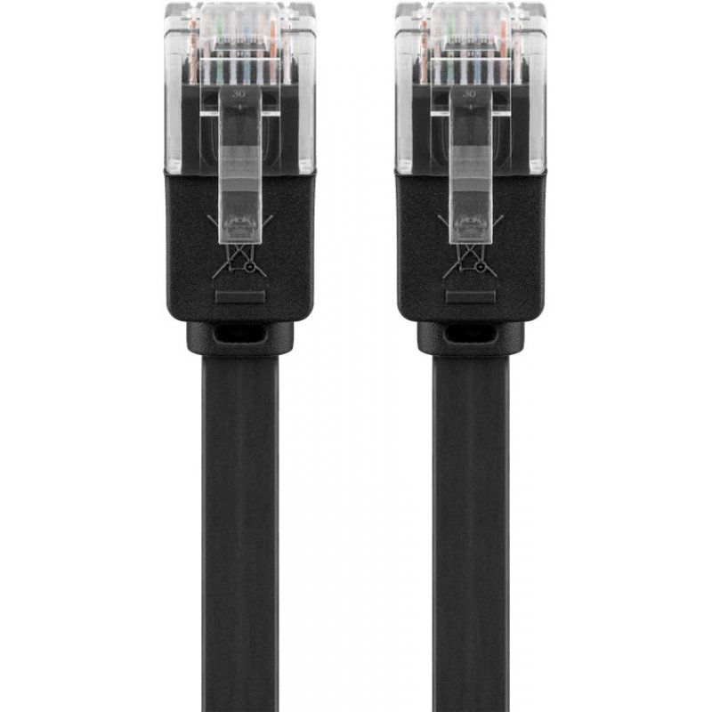Goobay 95380 câble de réseau Noir 1 m Cat6 U/UTP (UTP)