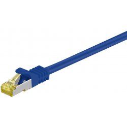 Goobay RJ45 Patch Cord CAT 6A S/FTP (PiMF), 500 MHz, with CAT 7 Raw Cable, blue, 2m