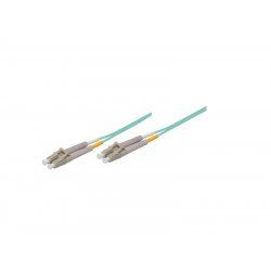 Alcasa LC/LC OM3 3m fibre optic cable Blue