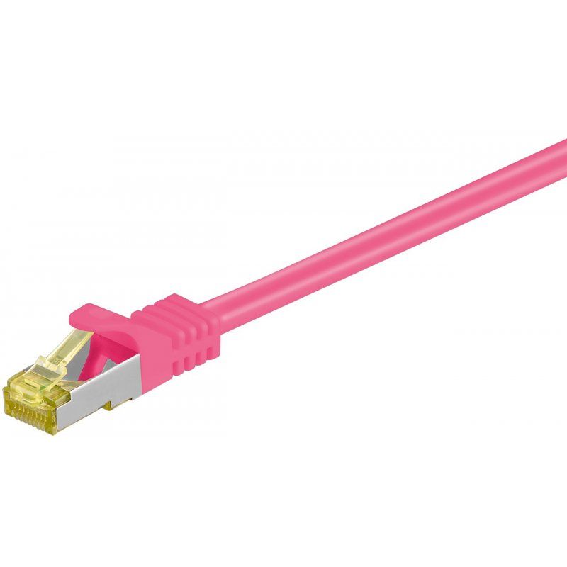 Goobay 91569 networking cable Magenta 0.25 m Cat7 S/FTP (S-STP)