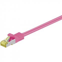 Goobay RJ-45 CAT7 3m câble de réseau Magenta S/FTP (S-STP)
