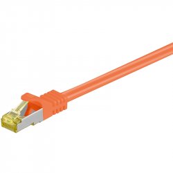 Goobay RJ-45 CAT7 15m câble de réseau Orange S/FTP (S-STP)