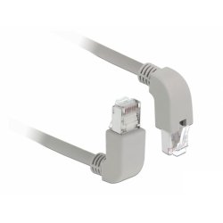 DeLOCK RJ45 Cat.6A S/FTP ob/un gew.   2m | oben / unten gewinkelt