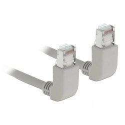 DeLOCK RJ45 Cat.6A S/FTP ob/ob gew. 0,5m | oben / oben gewinkelt