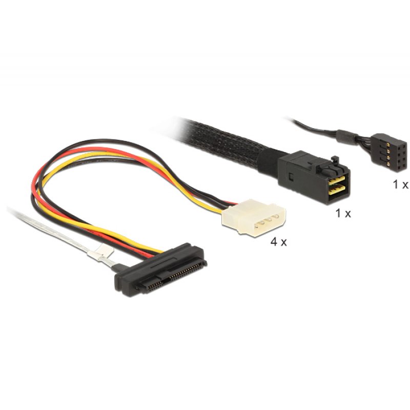 DeLOCK 83391 Serial Attached SCSI (SAS) cable 1 m Multicolour