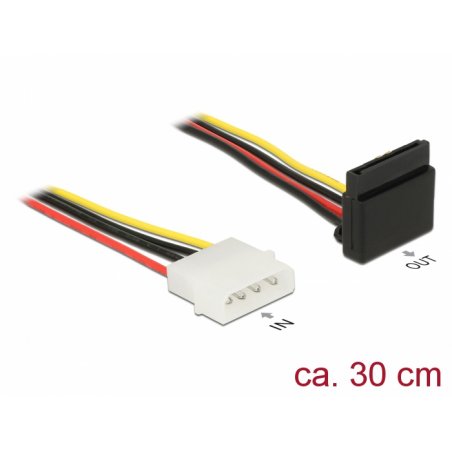 DeLOCK SATA 15 Pin Bu4 Pin Molex St | Metall 30 cm