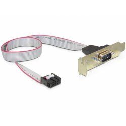 DeLOCK 89300 serial cable Grey 0.4 m DB9 9-p COM