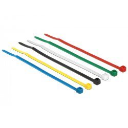 DeLOCK 18627 cable tie Nylon Black, Blue, Green, Red, Transparent, Yellow 100 pc(s)