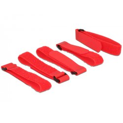 DeLOCK 18705 Velcro Rouge 5 pièce(s)