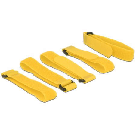 DeLOCK 18708 Velcro Jaune 5 pièce(s)