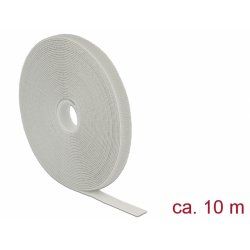 DeLOCK Kabelbinder Klett    Rolle 10m gy | L10m x B13 mm grau