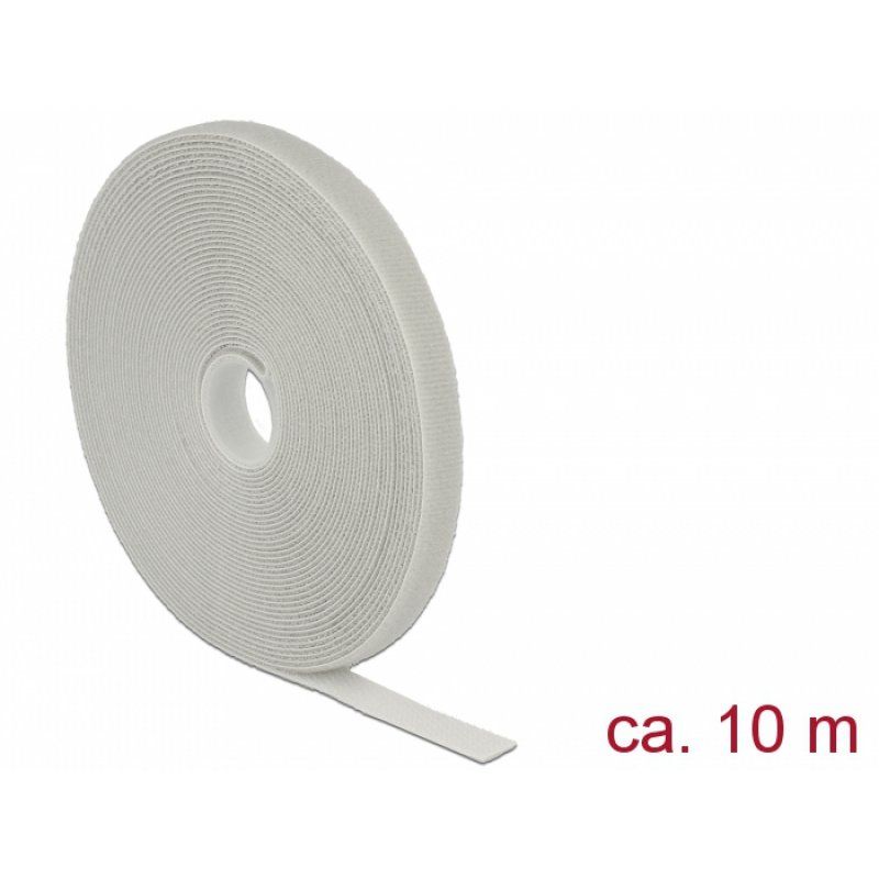 DeLOCK Kabelbinder Klett    Rolle 10m gy | L10m x B13 mm grau